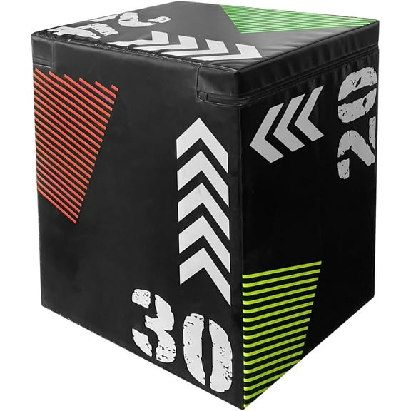 Luku 3 in 1 Plyo Jumping Box - Adjustable Soft Foam Exercise Box for Home Gym