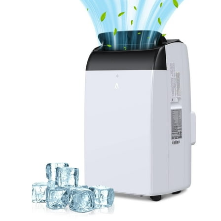 Luku 3-in-1 Portable Air Conditioner, 14,000 BTU, Quiet 54 dB, Efficient Cooling for 750 Sq Ft, White