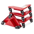 thumbnail image 1 of Luku 4-Pack Heavy Duty Furniture Dolly - 2000LB Capacity Cabinet Corner Mover Dollies with 3 PU Wheels | Low-Profile Triangular Design | for Piano, Sofa, Desk & Cabinet Moving, 1 of 7