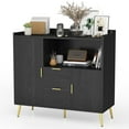 thumbnail image 1 of Luku 40" Kitchen Microwave Cabinet, Modern Wood Buffet Sideboard with Storage & Drawer for Kitchen, Coffee Bar, 1 of 7