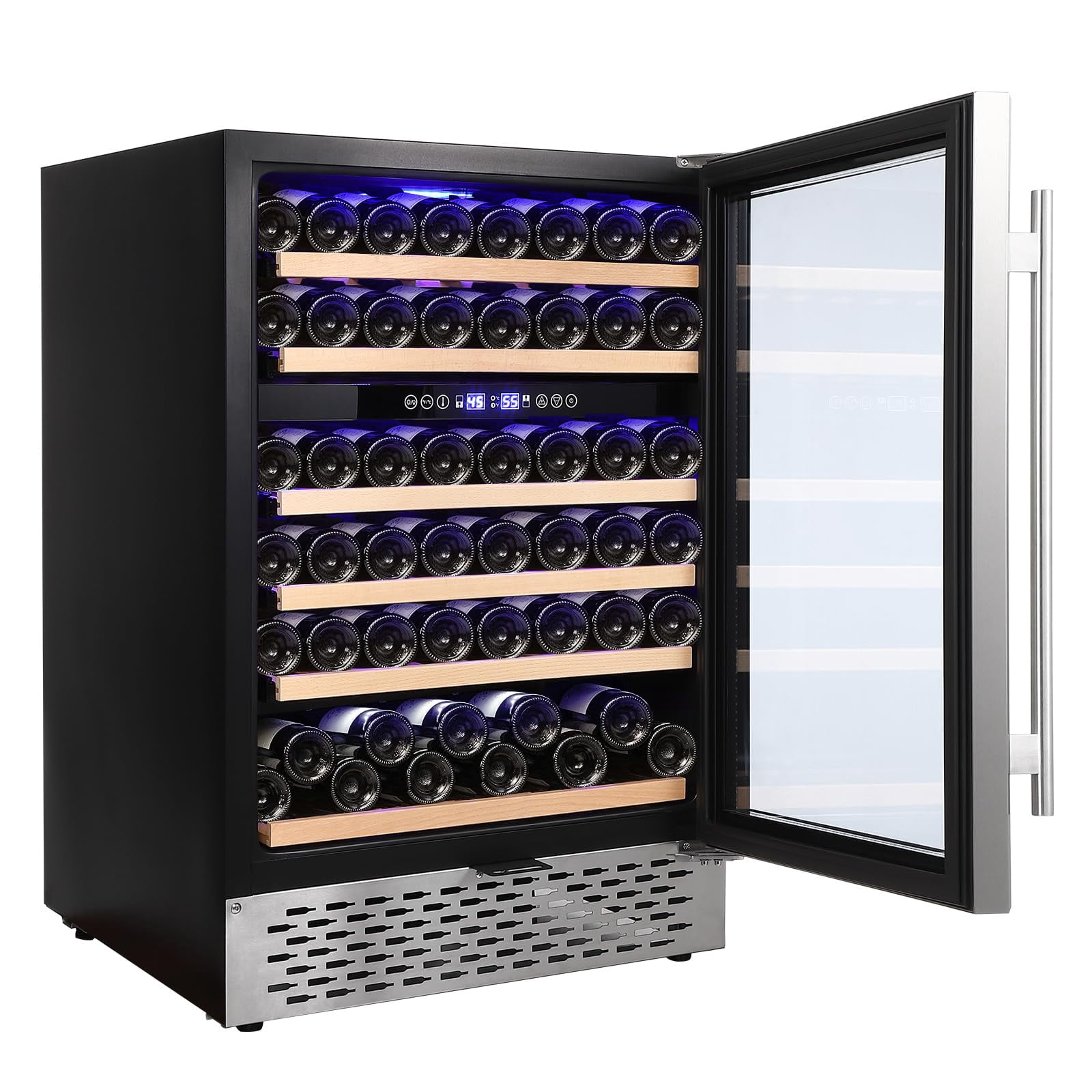 Luku 51 Bottle Wine Refrigerator with Dual Zones,Silent Cooling, LED ...