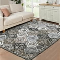 thumbnail image 1 of Luku 5ft*7ft Runner Rug Washable Moroccan Trellis Hallway Runner, Non-Slip Stain Resistant Area Rug Vintage Distressed Floral Kitchen Mat Floor Cover Carpet for Doorway Bedside, 1 of 7