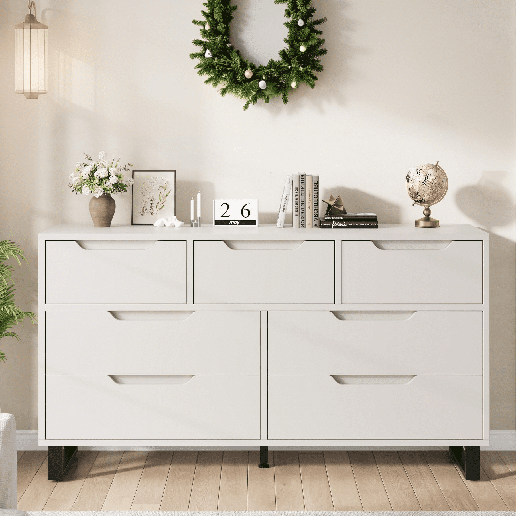 Luku 6/7 Drawer Dresser for Bedroom, Freestanding Wood Chest, Modern ...