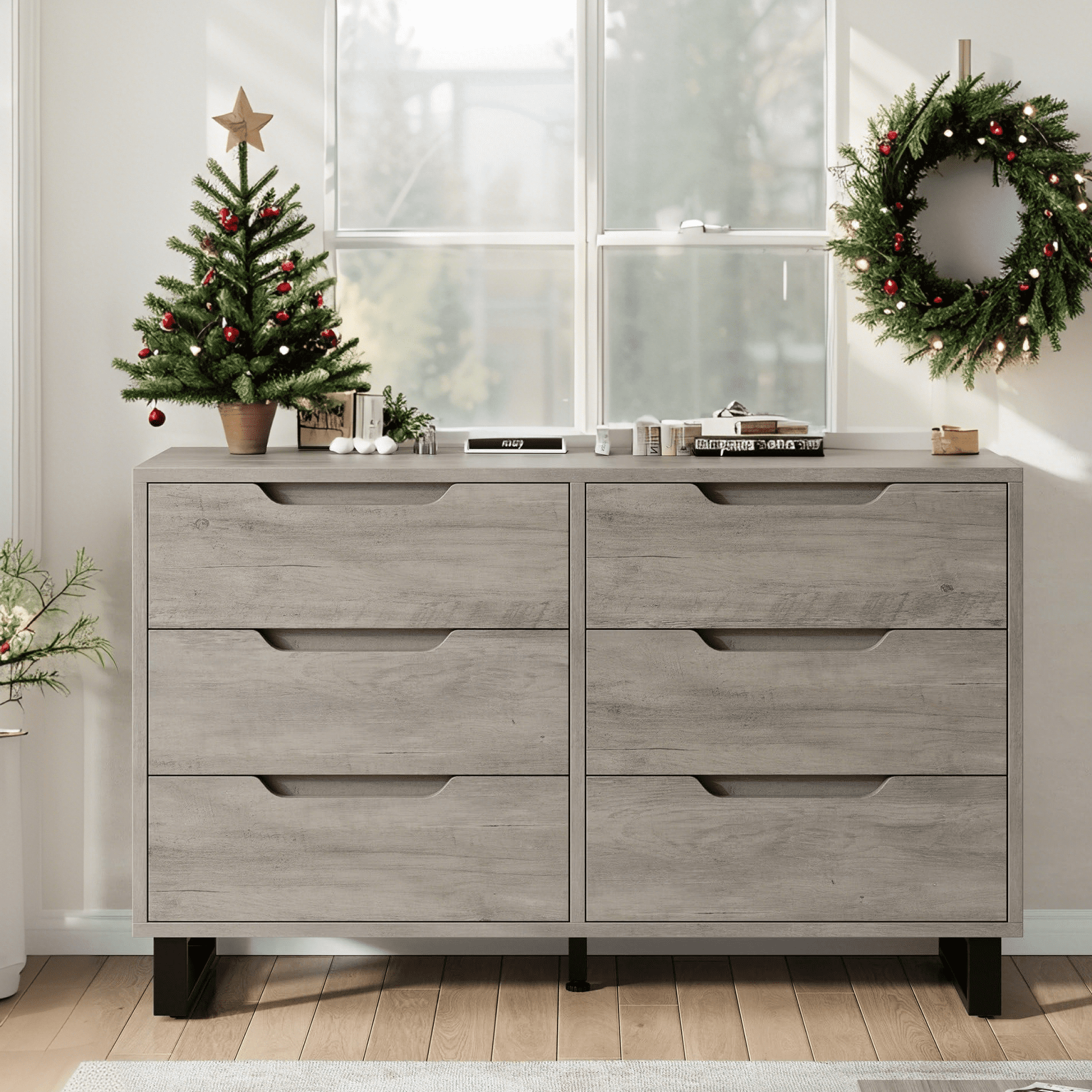 Luku 6/7 Drawer Dresser for Bedroom, Freestanding Wood Chest, Modern ...