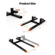 Luku 60" 4000lb Clamp-On Pallet Forks for Tractor Loader