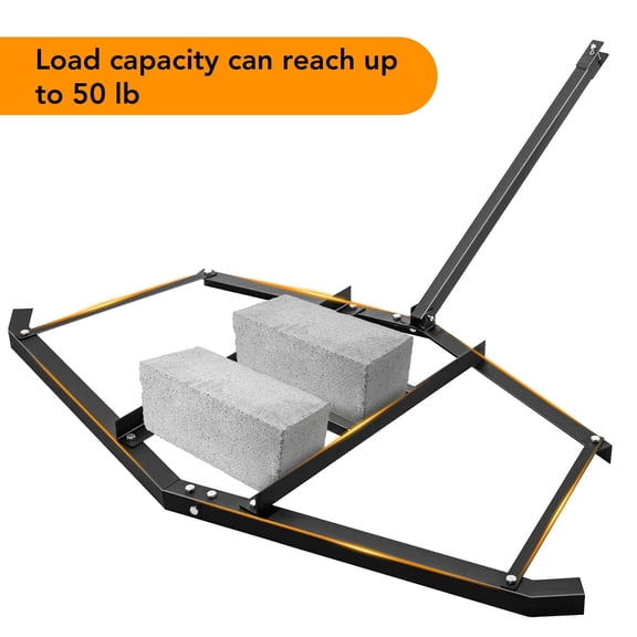 Luku 60" Driveway Drag Grader, Tow-Behind Harrow with Pin-Style Hitch, Adjustable Bolts & Reinforcement Bars