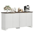 thumbnail image 1 of Luku 61" Modern Fluted Wood Buffet Cabinet with 4 Doors, Adjustable Shelf, 1 of 8