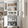 thumbnail image 1 of Luku 67" Tall Kitchen Pantry Storage Cabinet with Glass Doors, Adjustable Shelves, Drawer, Freestanding Tall Cabinet for Bathroom, Modern Cupboard for Dining Room, Living Room, 1 of 8