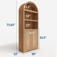 thumbnail image 1 of Luku 71.6" Tall Arched Storage Cabinet, 5-Tier Wooden Pantry with Doors & Adjustable Shelves, Arch Organizer, 1 of 8