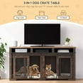 thumbnail image 1 of Luku 71" Double Dog Crate Furniture, Extra Large Dog Kennel with 3 Storage Drawers, Removable Divider & Sliding Barn Door, 1 of 6