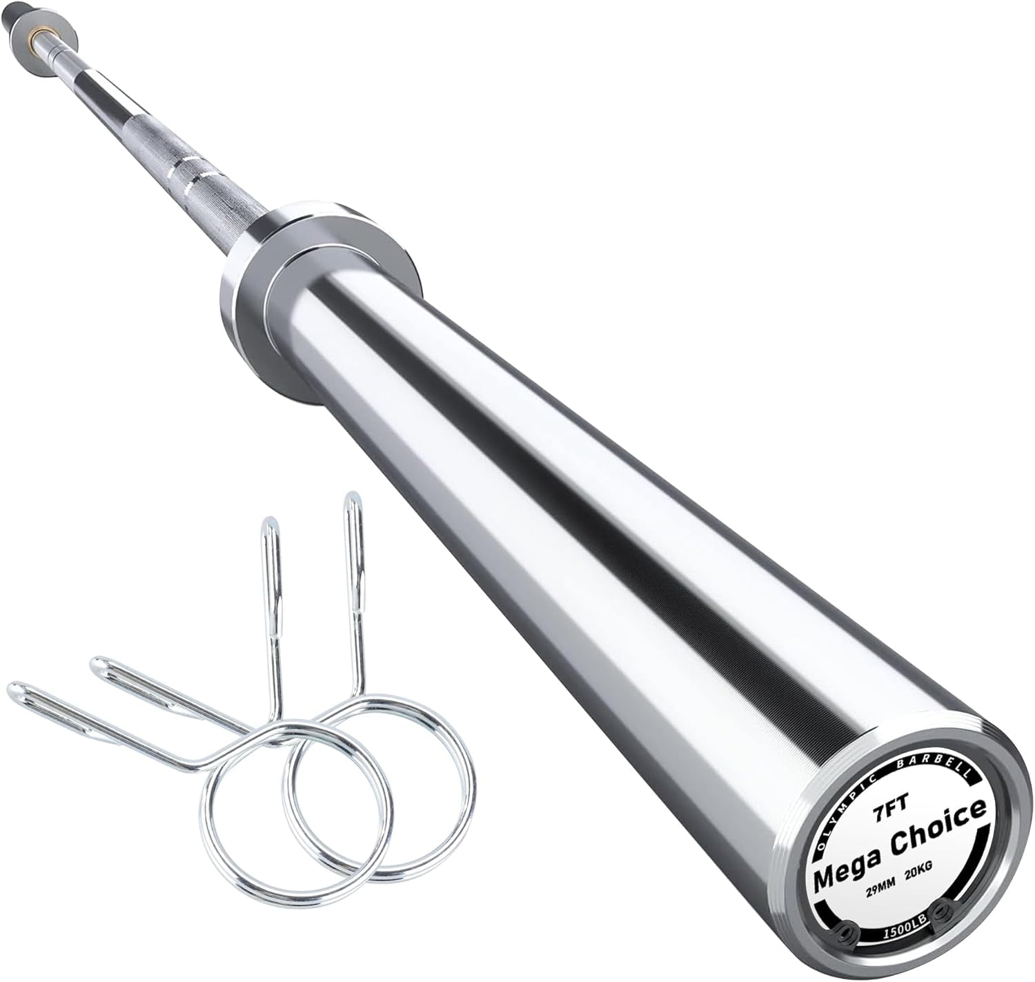 Luku 7FT Olympic Barbell, 1500lbs Capacity Weight Bar for Weightlifting and Powerlifting 45lb, Weight Bar Fit 2” Standard Weights
