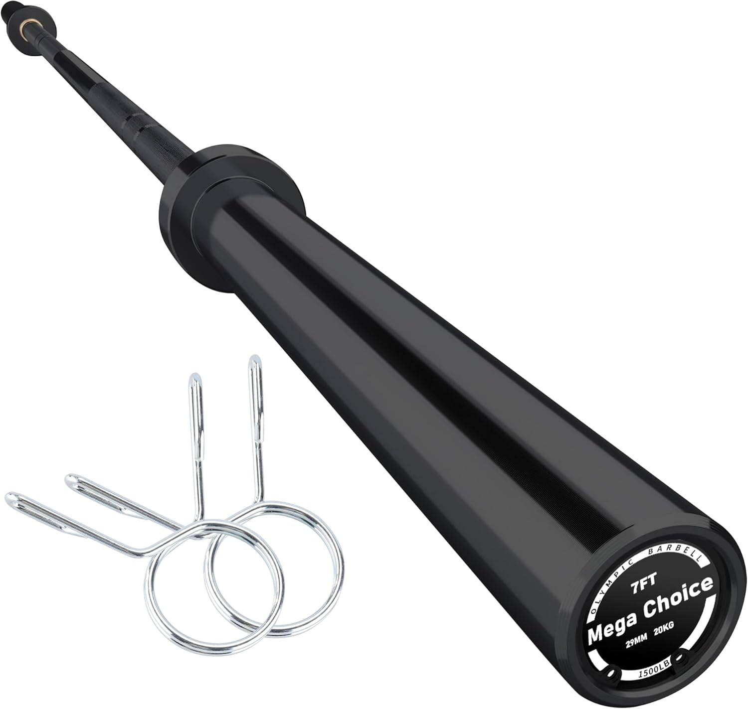 Luku 7FT Olympic Barbell, 1500lbs Capacity Weight Bar for Weightlifting and Powerlifting 45lb, Weight Bar Fit 2” Standard Weights