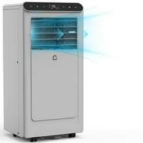 Luku 8,000 BTUs Portable Air Conditioner with Remote Control, 3-IN-1 Quiet Portable AC with Cooling, Dehumidifier, Fan, Smart/Sleep Mode, 2 Speed, Cools Room up to 350 sq.ft, Grey