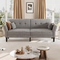 thumbnail image 1 of Luku 89" Convertible Futon Sofa Bed, Deep Seat Sleeper Couch with Adjustable Backrest & Armrests, 1 of 8