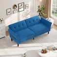 thumbnail image 1 of Luku 89" Convertible Futon Sofa Bed, Deep Seat Sleeper Couch with Adjustable Backrest & Armrests, 1 of 8