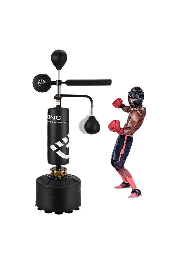 Adjustable 5-in-1 Boxing Bag Set – Freestanding Punching Bag with Reflex Bar, Double Speed Bags, Hitting Target & Stable Base for Kids & Adults