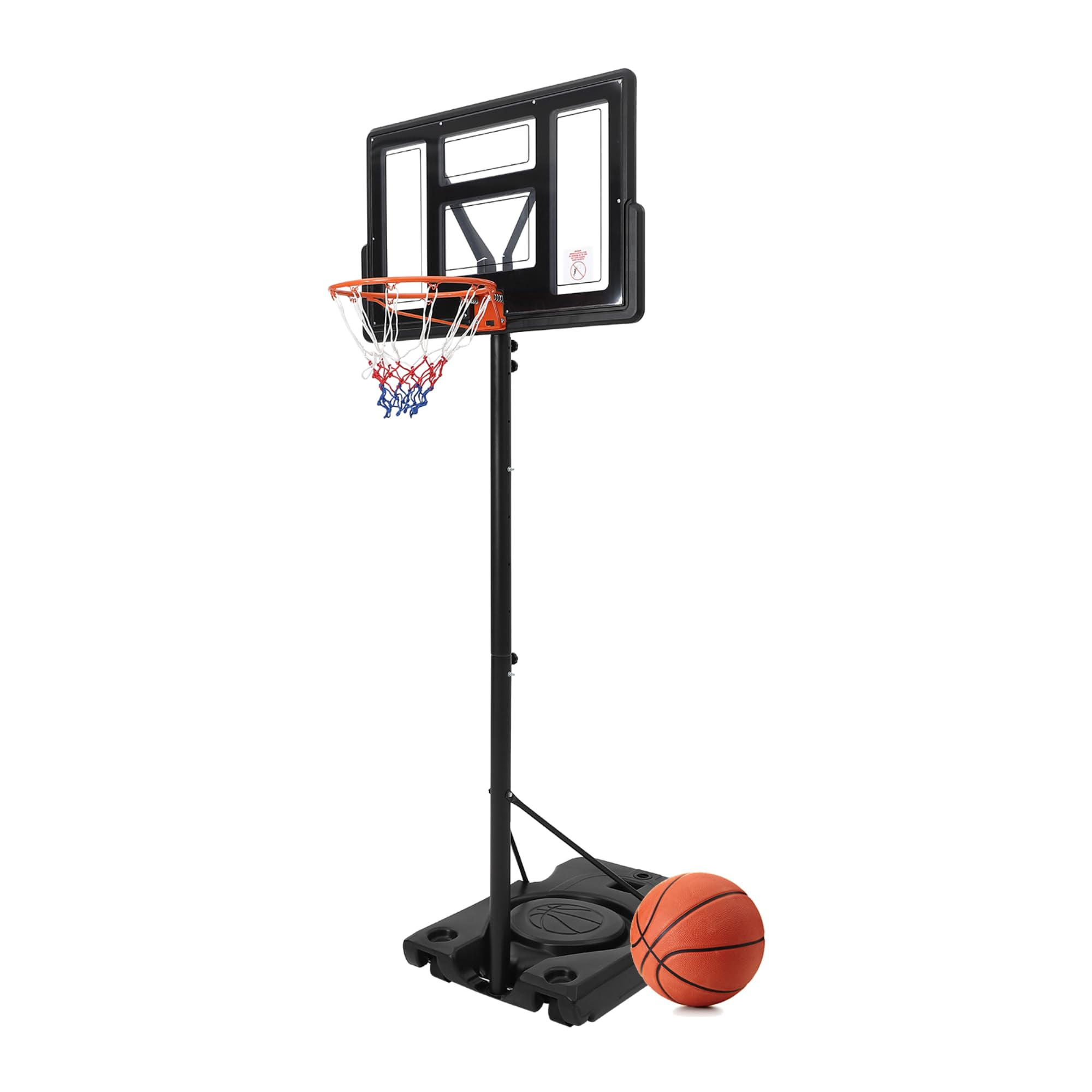 Luku Basketball Hoop, Adjustable Outdoor Basketball Hoop, 4-10FT Portable Basketball Goal System with Enlarged Base and PC Backboard for Adult in Backyard/Driveway