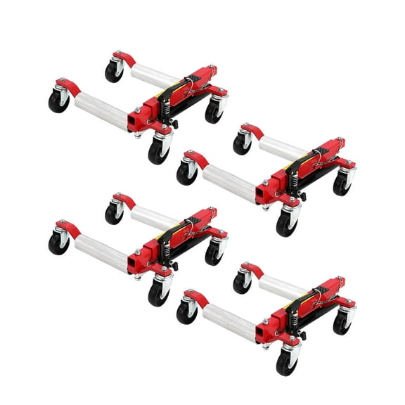 Luku Car Dolly Jack Set, 6000LBS Capacity Hydraulic Car Wheel Dolly with Steel Twin Rollers, Heavy Duty Rollers with Foot Pedal for Tire Auto Repair Moving