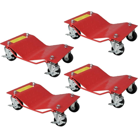Luku Car Wheel Dollies with Locking Casters - Versatile & Durable Vehicle Dollies for Garage Use