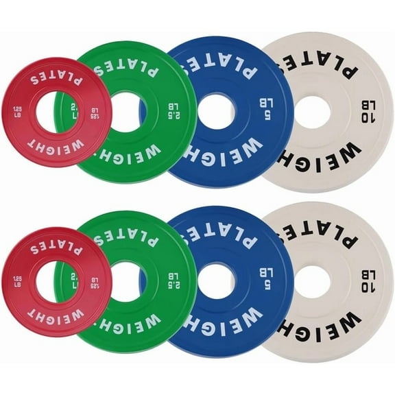 Luku Change Weight Plates 1.25LB 2.5LB 5LB 10 LB Set Fractional Plate Bumper Plates for Weight Lifting,Little Bumper Weight Plates Steel Insert Strength Training Weight Plates