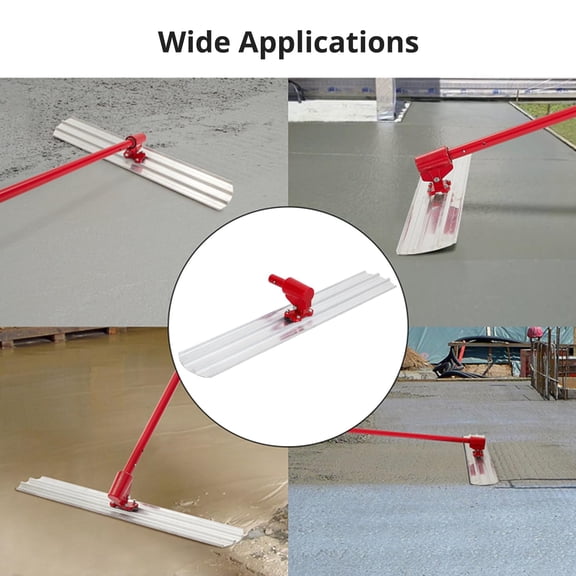 Luku Concrete Bull Float Tool 48"x8" with Adjustable Bracket