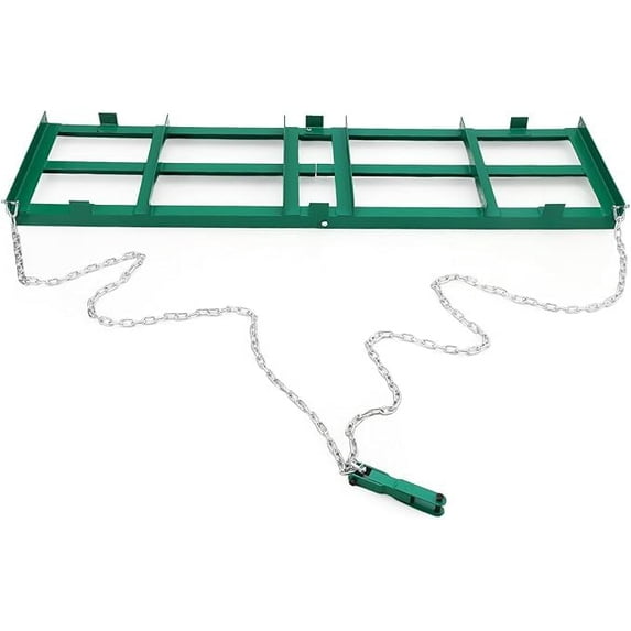 Luku Drag Harrow Driveway Grader,Tow Behind Lawn Rake with 4 FT Chain,Driveway Drag for ATV, UTV, Tractor, Mower,Power Rake for Gravel, Landscaping, and Lawn Leveling
