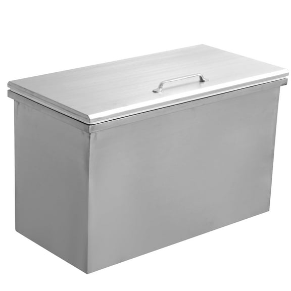 Luku Drop in Ice Chest, Stainless Steel Commercial Ice Bin with Hinged Cover, Outdoor Kitchen Ice Bar for Drinks