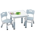 thumbnail image 1 of Luku Kids Table and 2 Chairs Set with Graffiti Desktop, Height Adjustable Toddler Table and Chairs Set for Reading, Drawing, Playing, Eating, 1 of 9