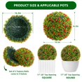 thumbnail image 1 of Luku Large Artificial Topiary Balls Set of 2 with Hanging Chains, Faux Flower Balls for Indoor & Outdoor Decor, 1 of 7