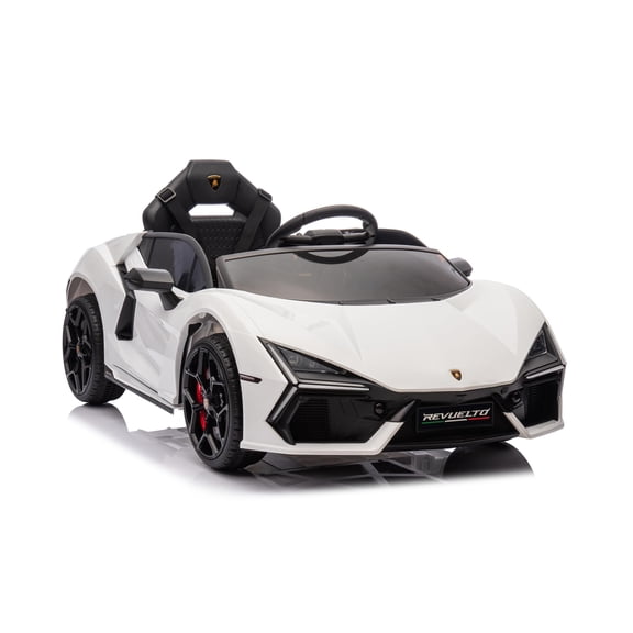 Luku Licensed Lamborghini Revuelto 12V Kids Ride-On Car with Remote, Music, Bluetooth, Headlights & Dual Motors – Battery Powered Sports Car Toy