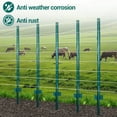 thumbnail image 1 of Luku Metal Fence Post Pack, 4/4.8/5/7FT Steel U-Posts for Wire Fence, 10 Pack, No-Dig Design for Yard & Garden, 1 of 8