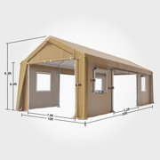 Luku Modern Portable Carport Canopy, Heavy Duty Galvanized Frame, Waterproof UPF 50+ Cover, All-Weather Garage for Car, Truck, Boat, Storage