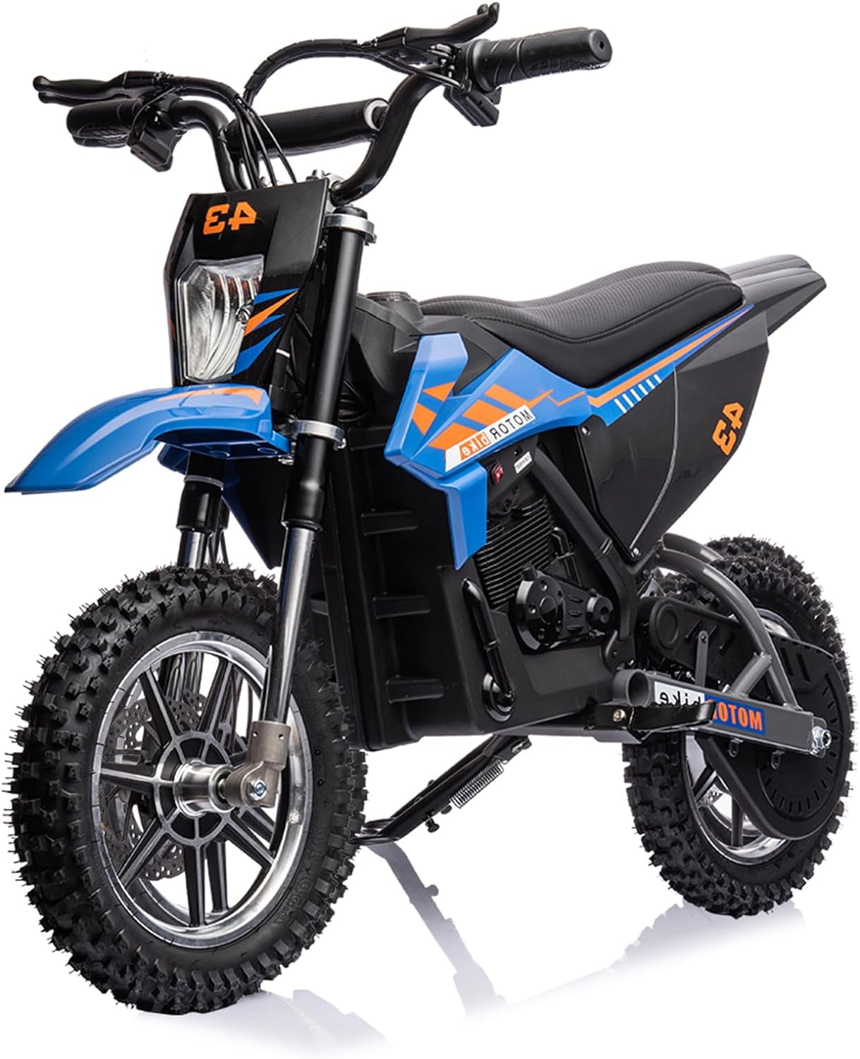 Luku Motorcycle, 36V Ride on Dirt Bike Motorcycle for Teens, Outdoor 500W Motor Off Road Motorcycle, Dirt Bike with Leather Seats, Blue
