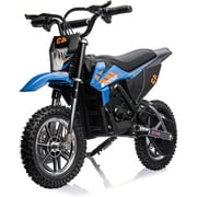 Luku Motorcycle, 36V Ride on Dirt Bike Motorcycle for Teens, Outdoor 500W Motor Off Road Motorcycle, Dirt Bike with Leather Seats, Blue