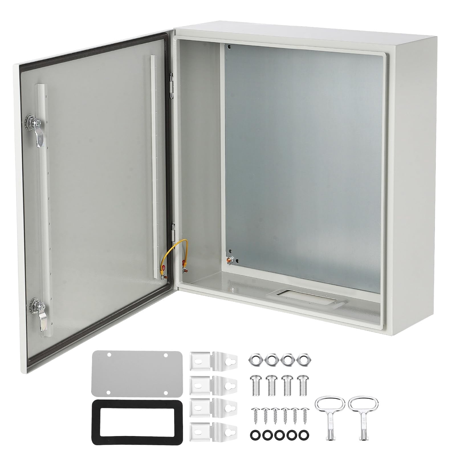 Luku NEMA Steel Enclosure, 24x16x10 NEMA 4X Steel Electrical Box, IP66 Waterproof & Dustproof, Electrical Junction Box for Outdoor/Indoor, with Mounting Plate