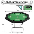 thumbnail image 1 of Luku Octagon Poker Table for 8 Players, Texas Holdem & Blackjack Gaming Table with Collapsible Legs & Cup Holders, 1 of 8
