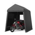 thumbnail image 1 of Luku Outdoor Portable Storage Shed Tent, Heavy-Duty Weather-Resistant Shelter with Roll-Up Doors & Vents, Steel Frame, for Motorcycle, ATV, Garden Tools, Garage Storage, 1 of 5