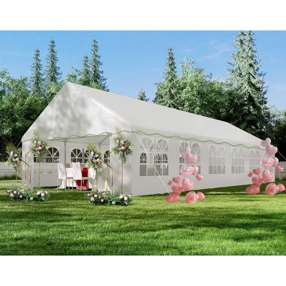 Luku Party Tent Heavy Duty Wedding Tent Outdoor Canopy Event Shelters Galvanized Canopy Commercial Tent with Removable Sidewall Windows for Outdoor Events Wedding Birthday