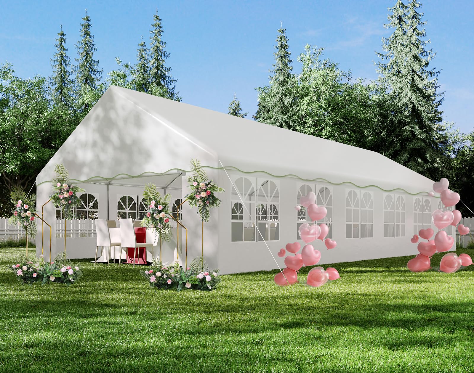 Luku Party Tent Heavy Duty Wedding Tent Outdoor Canopy Event Shelters ...
