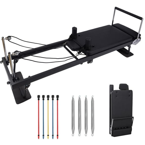 Luku Pro 91.3" Pilates Reformer Machine with Springs Foldable Pilates Machine Equipment with Springs for Full Body,Professional Extra Long Reformer Pilates Bed