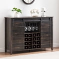 thumbnail image 1 of Luku Rustic Coffee Bar Cabinet - Multi-Functional Sideboard with Adjustable Shelves and Waterproof Finish, 1 of 9