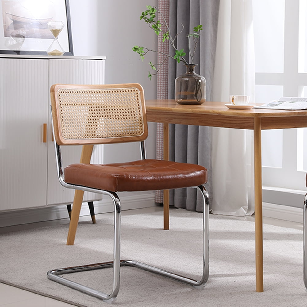 Luku Set of 2 Dining Chairs - Modern Industrial Upholstered Chairs with ...