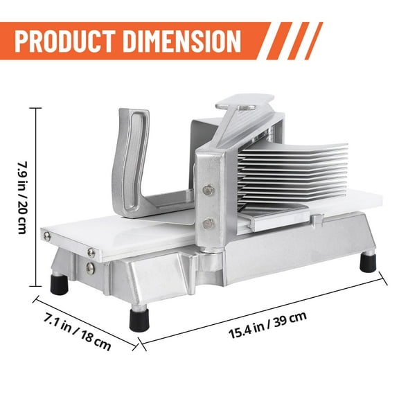 Luku Tomato Slicer with 3/8” Blades and Built-in Cutting Board