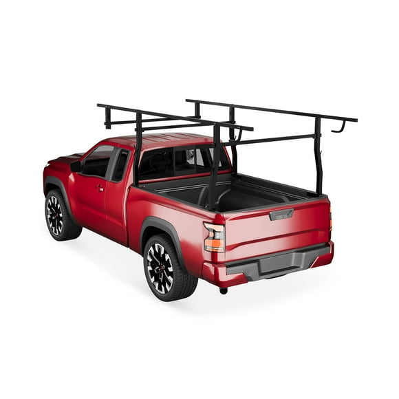 Luku Truck Ladder Rack, Non-Drilling, 1000 LBS Load Capacity, Fit Most Truck Bed Ranging from 49" to 65" Wide, Extendable Heavy Duty Steel Cargo Rack for Kayak, Surfboard, Lumber, Ladder