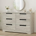 thumbnail image 1 of Luku Versatile 6 Drawer Dresser - Modern Double Dresser for Bedroom, Living Room, and Entryway, 1 of 7