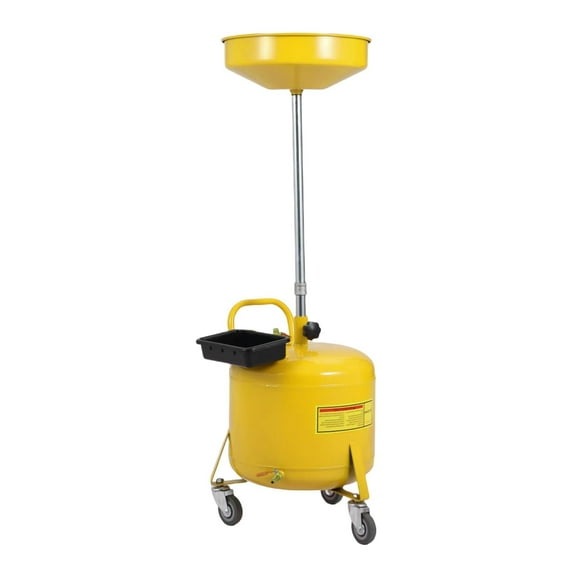 Luku Waste Oil Drain Tank, 8 Gallon Portable Oil Drain Container, Air Operated Drainage Fluid Fuel Transfer Drainage with Adjustable Funnel Height, Waste Oil Change Tank with 360° Wheels & Toolbox