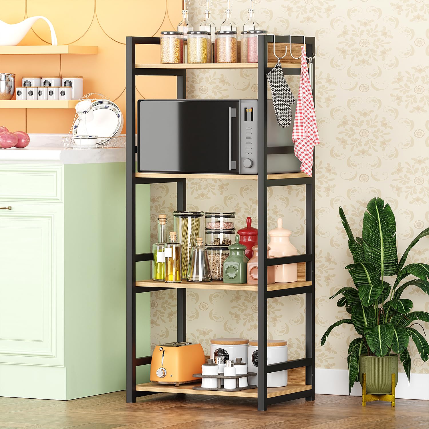 Organizing Stand Lukzer 4 Layer Multipurpose Stand for Kitchen Bedroom Office Garage ...