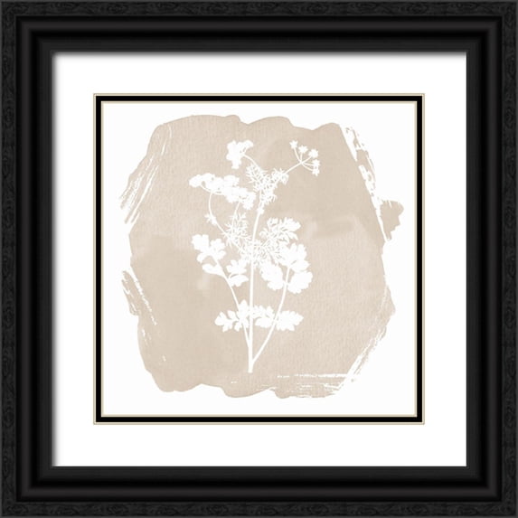 Lula Bijoux And Company 12x12 Black Ornate Wood Framed with Double Matting Museum Art Print Titled - Sweet Sophisticate Floral 2