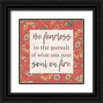 thumbnail image 1 of Lula Bijoux and Company 12x12 Black Ornate Wood Framed with Double Matting Museum Art Print Titled - Soul Fire 1, 1 of 4