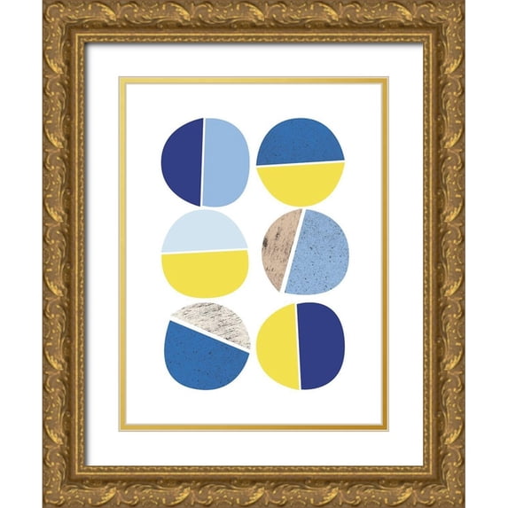 Lula Bijoux and Company 12x14 Gold Ornate Wood Framed with Double Matting Museum Art Print Titled - Modern Plates 5